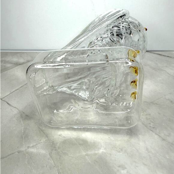 Exquisite Eagle Shaped Whiskey Decanter EMPTY Black Screw On Top - Picture 5 of 6